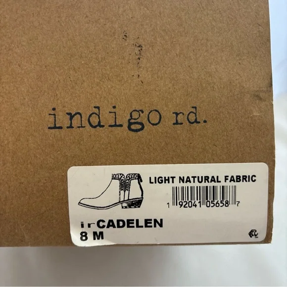 INDIGO RD Cadelen Taupe Perforated Fabric Block Heel Ankle Boots Zip NIB Sz 8 M - Picture 15 of 16